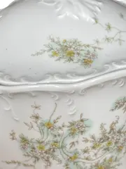 Vorschaubild 2 von Suppenterrine Porzellan Weiß Klassisch Blumenmuster 2.5L