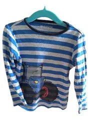 Vorschaubild 1 von Langarmshirt Junge Gr. 92 Traktor Motiv Blau Grau Gestreift