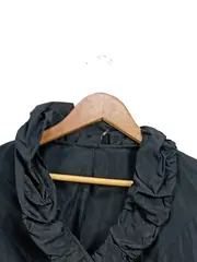 Vorschaubild 2 von Damen Blazer Jacke Gr. 38 Schwarz Elegant Rüschenkragen
