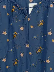 Vorschaubild 2 von Damen Bluse Blumenmuster Gr. 38 Viskose Casual Langarm