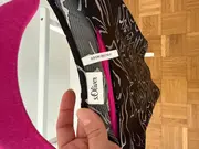 Vorschaubild 5 von Damen Bluse Gr. 38 Schwarz mit Blumenmuster Kurzarm Casual