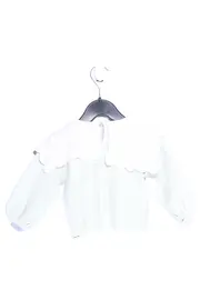 Vorschaubild 2 von Kinder Pullover Gr. 74 Grün Preppy Rüschenkragen Langarm