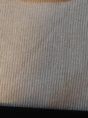 Vorschaubild 6 von Damen Langarmshirt Beige Gr. 38/M Rippstrick Logo Baumwolle