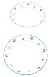 Vorschaubild 1 von Servierschüssel 2er Set Modern Mehrfarbig Geometrisch 13,5cm