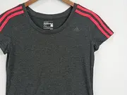 Vorschaubild 2 von Damen T-Shirt Grau XS Sportlich Polyester mit 3 Streifen