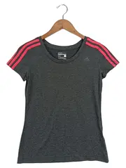 Vorschaubild 1 von Damen T-Shirt Grau XS Sportlich Polyester mit 3 Streifen