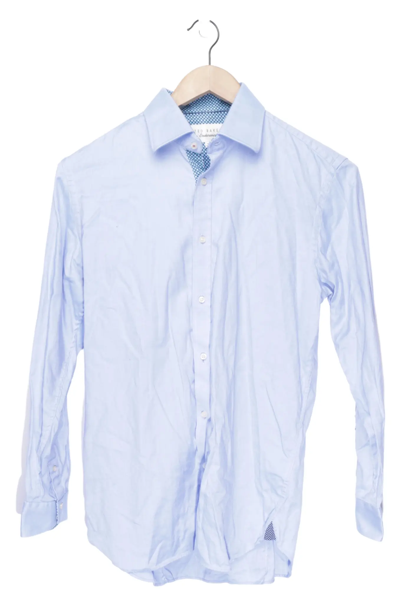 TED BAKER Herren Business Hemd Gr. 32/44;XS Blau Baumwolle Elegant