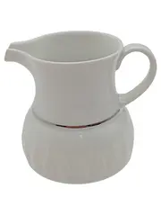 Vorschaubild 1 von Thomas Germany Milchkännchen Porzellan Weiß Silberrand Klassisch 8cm