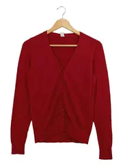 Vorschaubild 1 von Damen Strickjacke Rot Gr. 34/XS Casual Langarm