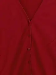 Vorschaubild 4 von Damen Strickjacke Rot Gr. 34/XS Casual Langarm
