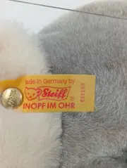 Vorschaubild 2 von Elefant Kuscheltier Plüschtier Grau 15cm Knopf im Ohr Sammler