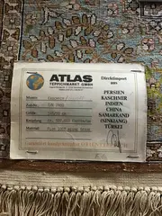 Vorschaubild 4 von Kaschmir/Ghom Teppich Seide handgeknüpft Florales Muster Mehrfarbig 149x92