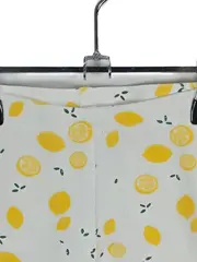 Vorschaubild 2 von Kinder Leggings mit Zitronenmuster Größe 74 Weiß Casual Baumwolle