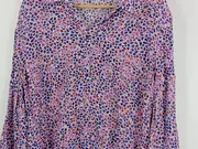 Vorschaubild 2 von Damen Bluse Langarm Blumenmuster Viskose Mehrfarbig L