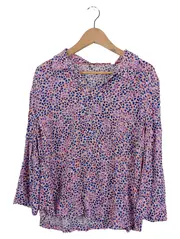 Vorschaubild 1 von Damen Bluse Langarm Blumenmuster Viskose Mehrfarbig L