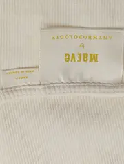 Vorschaubild 3 von Damen T-Shirt Gr. 34/XS Weiß Rippstrick Klassisch Elegant