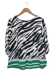 Vorschaubild 1 von Damen T-Shirt Zebra Muster Animal-Print Gr. 42/XL