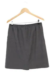 Vorschaubild 2 von MARC O POLO Faltenrock Damen Gr. 38/M Grau Wolle Klassisch Midi