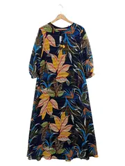 Vorschaubild 1 von Damen Maxikleid 36/S Mehrfarbig Floral Bohemian Freizeitkleid