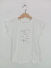 Vorschaubild 2 von Kinder T-Shirt Weiß Gr. 122/128 mit Schriftzug Casual