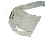 Vorschaubild 1 von EDC Damen Langarmshirt V-Ausschnitt Blau Gr. 42/XL Baumwolle Casual