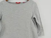 Vorschaubild 2 von Damen Langarmshirt Grau Gr. 36/S 3/4-Arm Basic Baumwolle