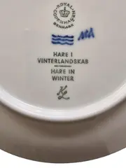 Vorschaubild 3 von Sammelteller 1971 Hase Winterlandschaft Porzellan Blau