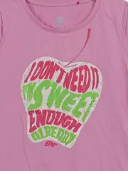 Vorschaubild 3 von EDC Mädchen T-Shirt Rosa Gr. 12-13 Jahre Casual Herz-Print