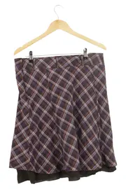 Vorschaubild 2 von Damen Faltenrock Gr. 38/M Mehrfarbig Kariert Casual