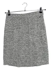 Vorschaubild 1 von A-Linienrock Damen Grau Meliert Gr. 36 Midirock Freizeit Viskose