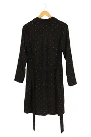 Vorschaubild 2 von Hemdblusenkleid Minikleid Punkte Schwarz Gr. 36