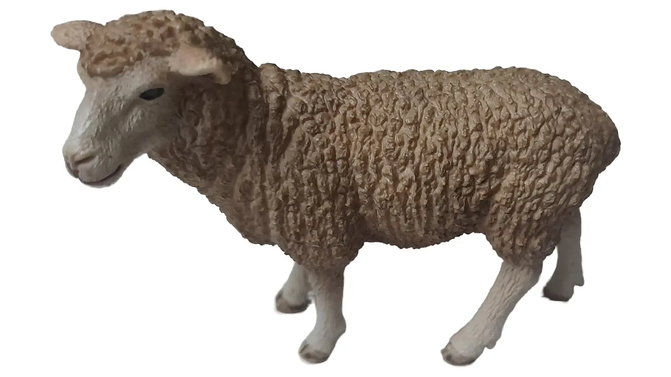 SCHLEICH Spielfigur Schaf Figur Beige Tier Bauernhof Spielzeug Kinder