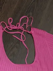 Vorschaubild 6 von Damen Pullover Pink Gr. 36 mit Schnürung am Rücken Casual