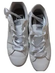 Vorschaubild 2 von Damen Sneaker low mit Satin-Schnürsenkeln Weiß Gr. 40