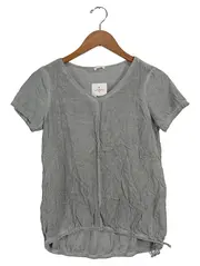 Vorschaubild 1 von T-Shirt Damen Gr. XXS Grau V-Ausschnitt Casual