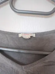 Vorschaubild 5 von T-Shirt Damen Gr. XXS Grau V-Ausschnitt Casual