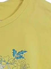 Vorschaubild 4 von Damen T-Shirt Gr. 40/L Gelb Casual mit E und Blumenprint