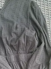 Vorschaubild 4 von Damen Sommerkleid Elegant Lochmuster Rüschen Schwarz Gr. 38/M Baumwolle