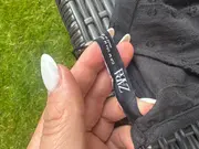Vorschaubild 5 von Damen Sommerkleid Elegant Lochmuster Rüschen Schwarz Gr. 38/M Baumwolle