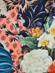Vorschaubild 3 von Damen T-Shirt Gr. 40/L Blumenmuster Mehrfarbig Kurzarm