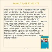 Vorschaubild 3 von Klett Cours intensif 1 Vokabelheft Französisch 3. FS Kl. 8 1. Lernjahr