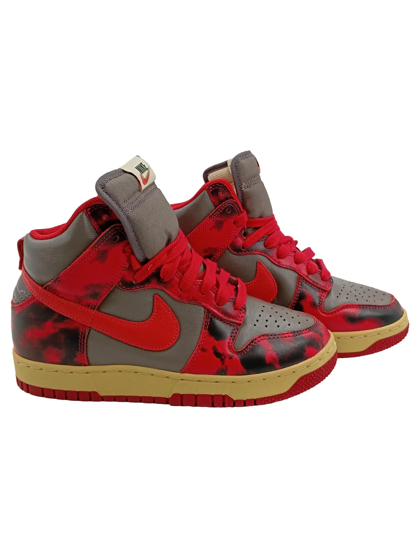 NIKE Dunk High Herren Sneaker Rot Gr. 38 Streetwear Sportschuhe