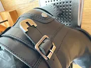 Vorschaubild 3 von Damen Stiefeletten Leder Schnalle Blockabsatz Gr. 38 Schwarz
