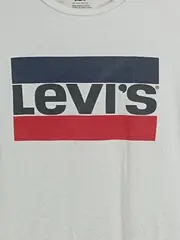 Vorschaubild 2 von Herren T-Shirt Weiß Gr. 50/L Casual Baumwolle Logo-Print