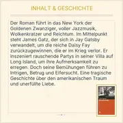 Vorschaubild 3 von Der große Gatsby F. Scott Fitzgerald SZ Liebesroman Hardcover Deutsch