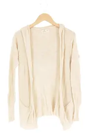 Vorschaubild 1 von Strickjacke Damen Kapuze Beige Gr. S Casual Vintage