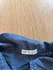Vorschaubild 3 von BENETTON Kinder Hemd kariert Gr. 68 Kurzarm Blau Baby Jungen Bluse