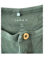 Vorschaubild 2 von Langarmshirt Henley Kinder Gr. 110 Blau Rippstrick Bio-Baumwolle