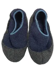 Vorschaubild 1 von Kinder Hausschuhe Gr. 23 Blau Uni Slip-On Textil Komfortabel