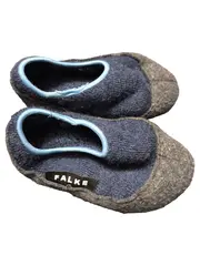 Vorschaubild 2 von Kinder Hausschuhe Gr. 23 Blau Uni Slip-On Textil Komfortabel